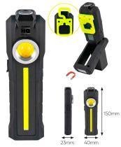 HQ TOOLS + LPF36L250HQ - Lámpara Portátil 90-250Lm imán+art.