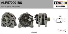 BOSCH ALF570001BS - Alternador
