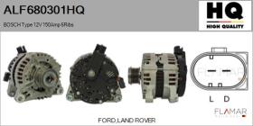 HQ ALF680301HQ - Alternador BOSCH Type 12V 150Amp PFR6