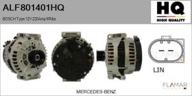 HQ ALF801401HQ - Alternador BOSCH Type 12V 220Amp PR6