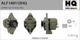 HQ ALF140112HQ - Alternador LETRIKA Type 12V 33Amp PV1