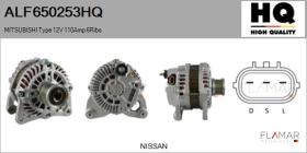 HQ ALF650253HQ - Alternador MITSUBISHI Type 12V 110Amp PFR6