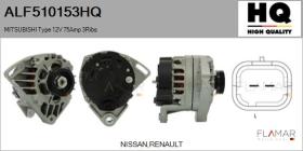 HQ ALF510153HQ - Alternador MITSUBISHI Type 12V 75Amp PR3