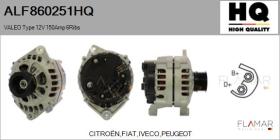 HQ ALF860251HQ - Alternador VALEO Type 12V 150Amp PR6