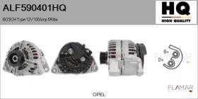 HQ ALF590401HQ - ALT NUEVO BOSCH Type 12V 100Amp PR5