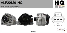 HQ ALF201201HQ - ALT NUEVO BOSCH Type 12V 105Amp PR6