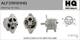HQ ALF370101HQ - ALT NUEVO BOSCH Type 12V 110Amp