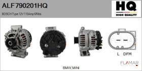 HQ ALF790201HQ - ALT NUEVO BOSCH Type 12V 110Amp PR6