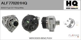 HQ ALF770201HQ - ALT NUEVO BOSCH Type 12V 115Amp PFR6