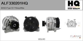 HQ ALF330201HQ - ALT NUEVO BOSCH Type 12V 115Amp PR6