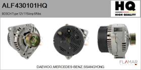 HQ ALF430101HQ - ALT NUEVO BOSCH Type 12V 115Amp PR6
