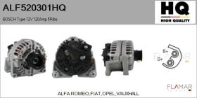 HQ ALF520301HQ - ALT NUEVO BOSCH Type 12V 120Amp PR5