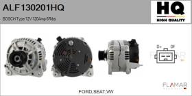 HQ ALF130201HQ - ALT NUEVO BOSCH Type 12V 120Amp PR6