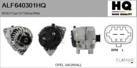 HQ ALF640301HQ - ALT NUEVO BOSCH Type 12V 120Amp PR6