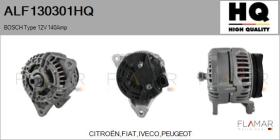 HQ ALF130301HQ - ALT NUEVO BOSCH Type 12V 140Amp
