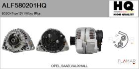 HQ ALF580201HQ - ALT NUEVO BOSCH Type 12V 140Amp PR6