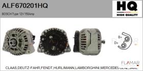 HQ ALF670201HQ - ALT NUEVO BOSCH Type 12V 150Amp