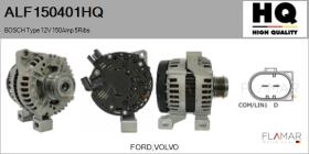 HQ ALF150401HQ - ALT NUEVO BOSCH Type 12V 150Amp PFR5
