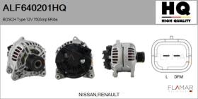 HQ ALF640201HQ - ALT NUEVO BOSCH Type 12V 150Amp PFR6