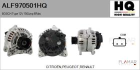 HQ ALF970501HQ - ALT NUEVO BOSCH Type 12V 150Amp PFR6