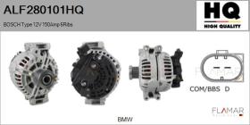 HQ ALF280101HQ - ALT NUEVO BOSCH Type 12V 150Amp PFR6