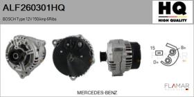 HQ ALF260301HQ - ALT NUEVO BOSCH Type 12V 150Amp PR6