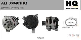 HQ ALF060401HQ - ALT NUEVO BOSCH Type 12V 180Amp PFR5