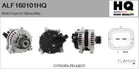 HQ ALF160101HQ - ALT NUEVO BOSCH Type 12V 180Amp PFR6