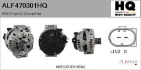 HQ ALF470301HQ - ALT NUEVO BOSCH Type 12V 220Amp PFR8