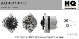 HQ ALF401101HQ - ALT NUEVO BOSCH Type 12V 55Amp