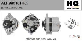 HQ ALF880101HQ - ALT NUEVO BOSCH Type 12V 55Amp PV1