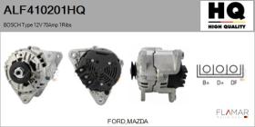 HQ ALF410201HQ - ALT NUEVO BOSCH Type 12V 70Amp PR6