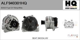 HQ ALF940301HQ - ALT NUEVO BOSCH Type 12V 70Amp PR6