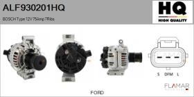 HQ ALF930201HQ - ALT NUEVO BOSCH Type 12V 75Amp PR7