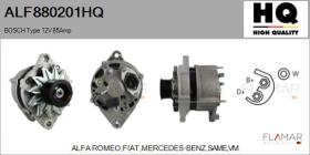 HQ ALF880201HQ - ALT NUEVO BOSCH Type 12V 85Amp PR7