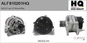 HQ ALF810201HQ - ALT NUEVO BOSCH Type 12V 90Amp PFR5