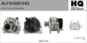 HQ ALF910201HQ - ALT NUEVO BOSCH Type 12V 90Amp PFR5