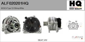 HQ ALF020201HQ - ALT NUEVO BOSCH Type 12V 90Amp PFR6