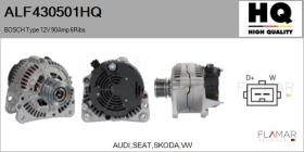 HQ ALF430501HQ - ALT NUEVO BOSCH Type 12V 90Amp PFR6