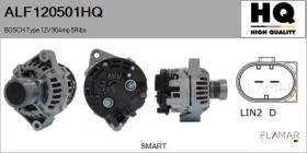 HQ ALF120501HQ - ALT NUEVO BOSCH Type 12V 90Amp PR5