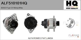 HQ ALF510101HQ - ALT NUEVO BOSCH Type 12V 90Amp PR6