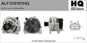 HQ ALF310101HQ - ALT NUEVO BOSCH Type 12V 90Amp PR6