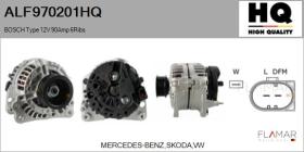 HQ ALF970201HQ - ALT NUEVO BOSCH Type 12V 90Amp PR6
