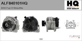 HQ ALF840101HQ - ALT NUEVO BOSCH Type 12V 90Amp PR6