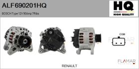 HQ ALF690201HQ - ALT NUEVO BOSCH Type 12V 90Amp PR7