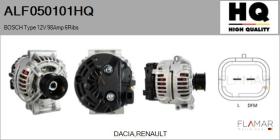 HQ ALF050101HQ - ALT NUEVO BOSCH Type 12V 98Amp PR6