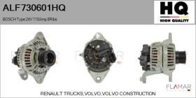 HQ ALF730601HQ - ALT NUEVO BOSCH Type 24V 110Amp PR8
