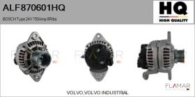 HQ ALF870601HQ - ALT NUEVO BOSCH Type 24V 150Amp PV8