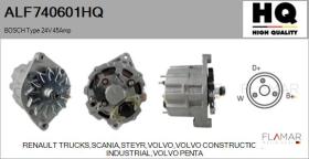 HQ ALF740601HQ - ALT NUEVO BOSCH Type 24V 45Amp