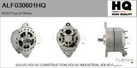 HQ ALF030601HQ - ALT NUEVO BOSCH Type 24V 80Amp